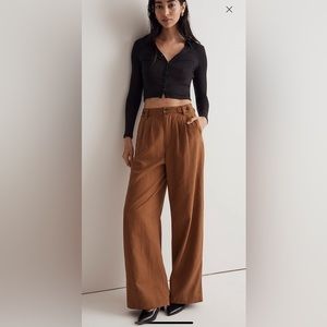 COPY - Madewell harlow wide leg pant acorn color